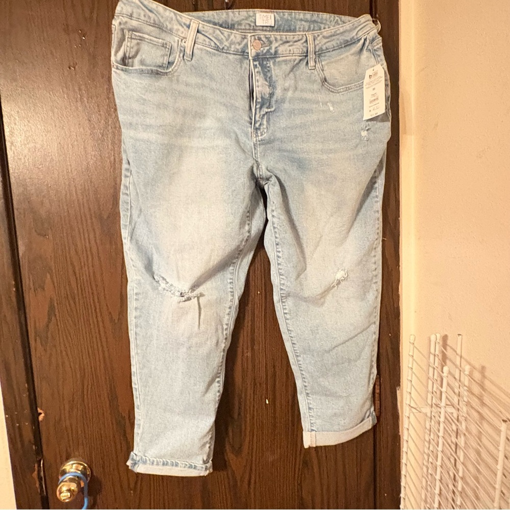 Time and Tru Light Wash Boyfriend Jeans